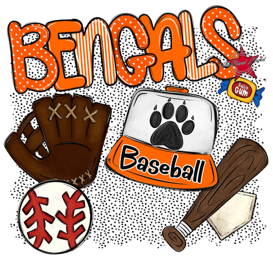 Bengals Baseball Spirit-Orange