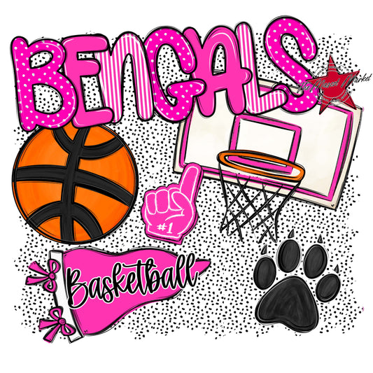 Bengals Basketball Spirit-Pink