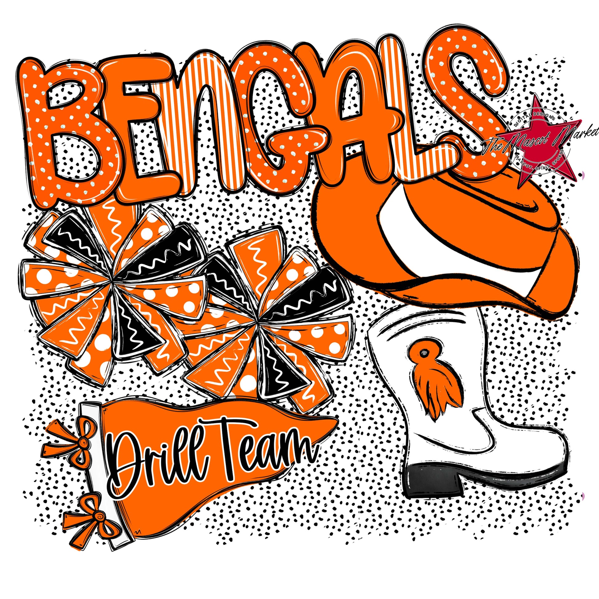 Bengals Drillteam Spirit-Orange
