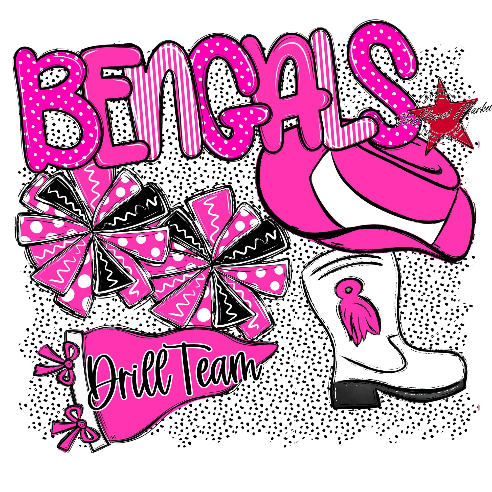 Bengals Drillteam Spirit-Pink