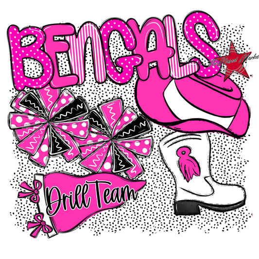 Bengals Drillteam Spirit-Pink