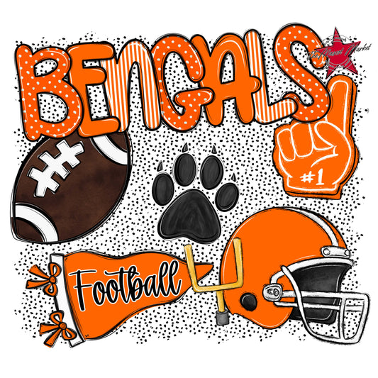 Bengals Football Spirit-Orange