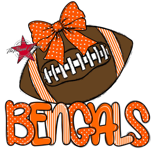 Bengals Football Spirit Design-Orange
