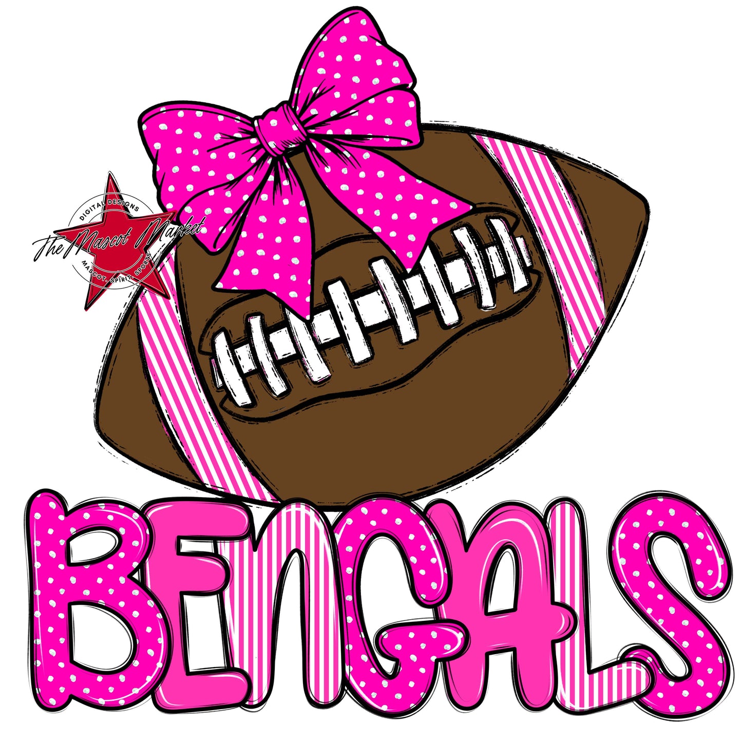 Bengals Football Spirit Design-Pink
