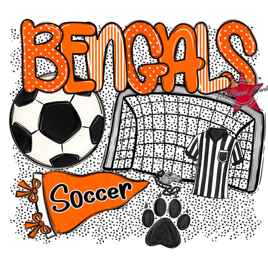 Bengals Soccer Spirit-Orange