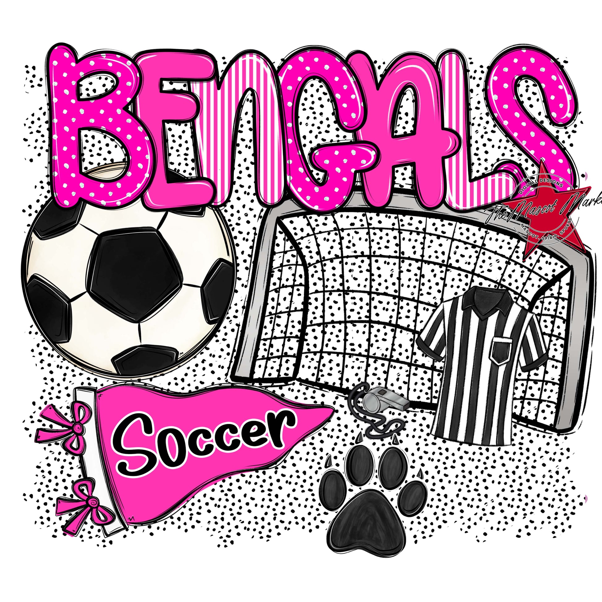 Bengals Soccer Spirit-Pink