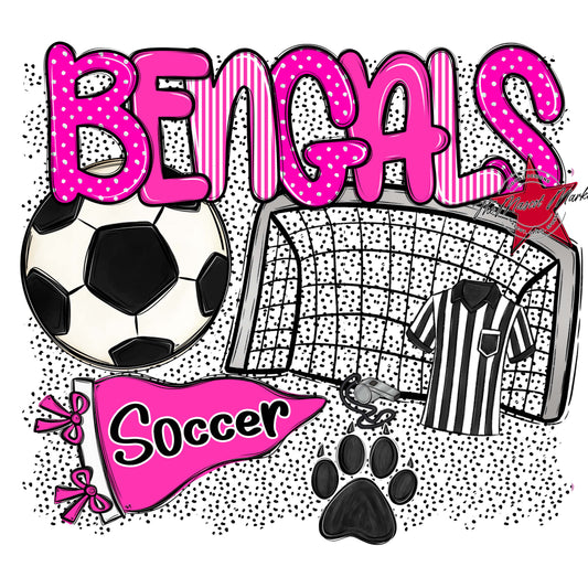 Bengals Soccer Spirit-Pink