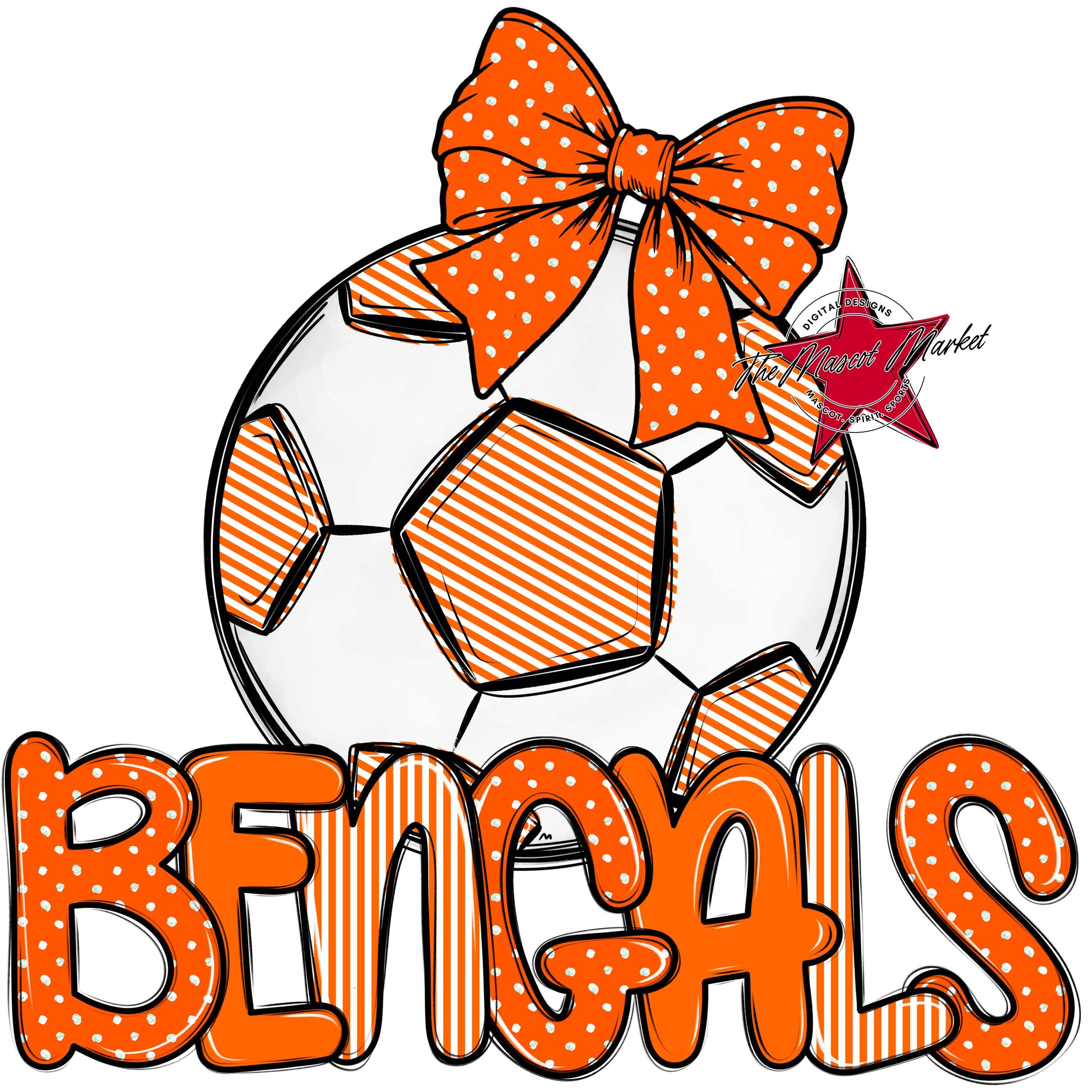 Bengals Soccer Spirit Design-Orange