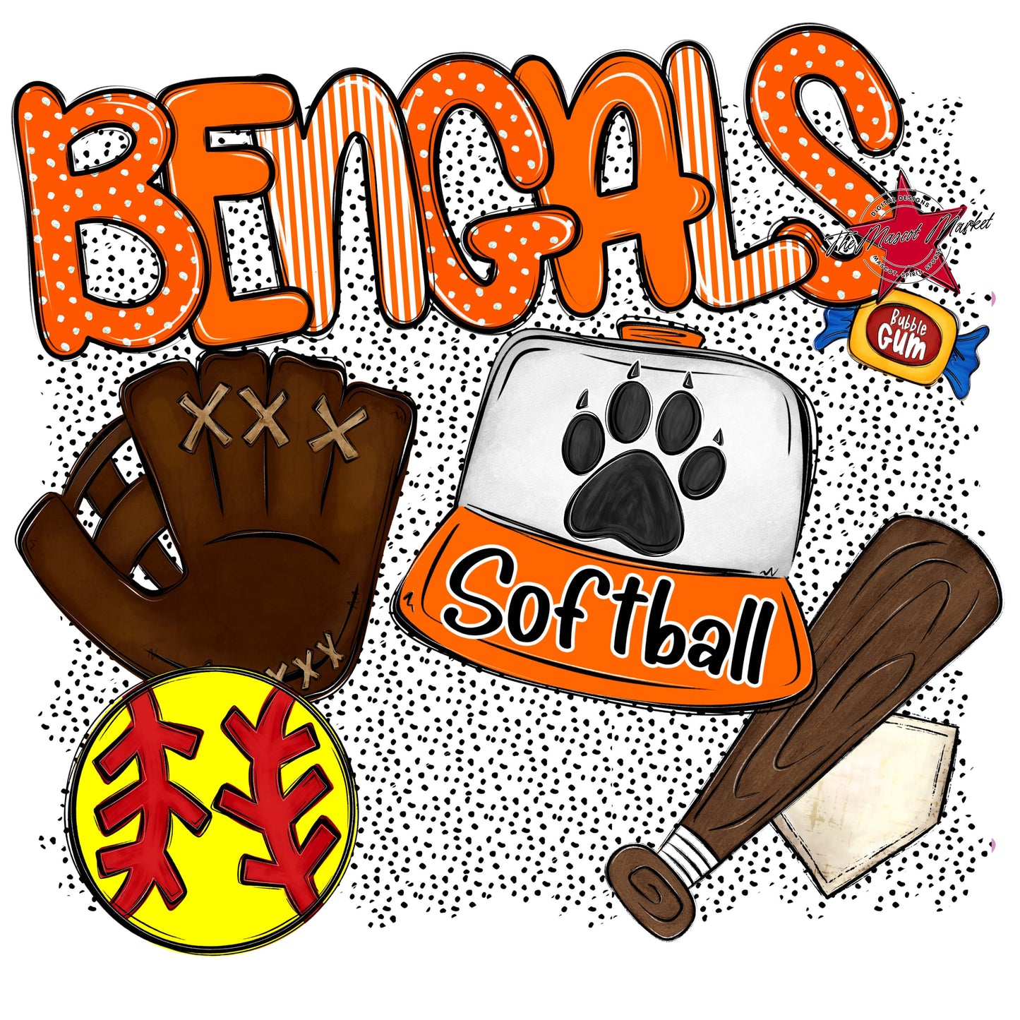 Bengals Softball Spirit-Orange