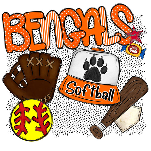 Bengals Softball Spirit-Orange