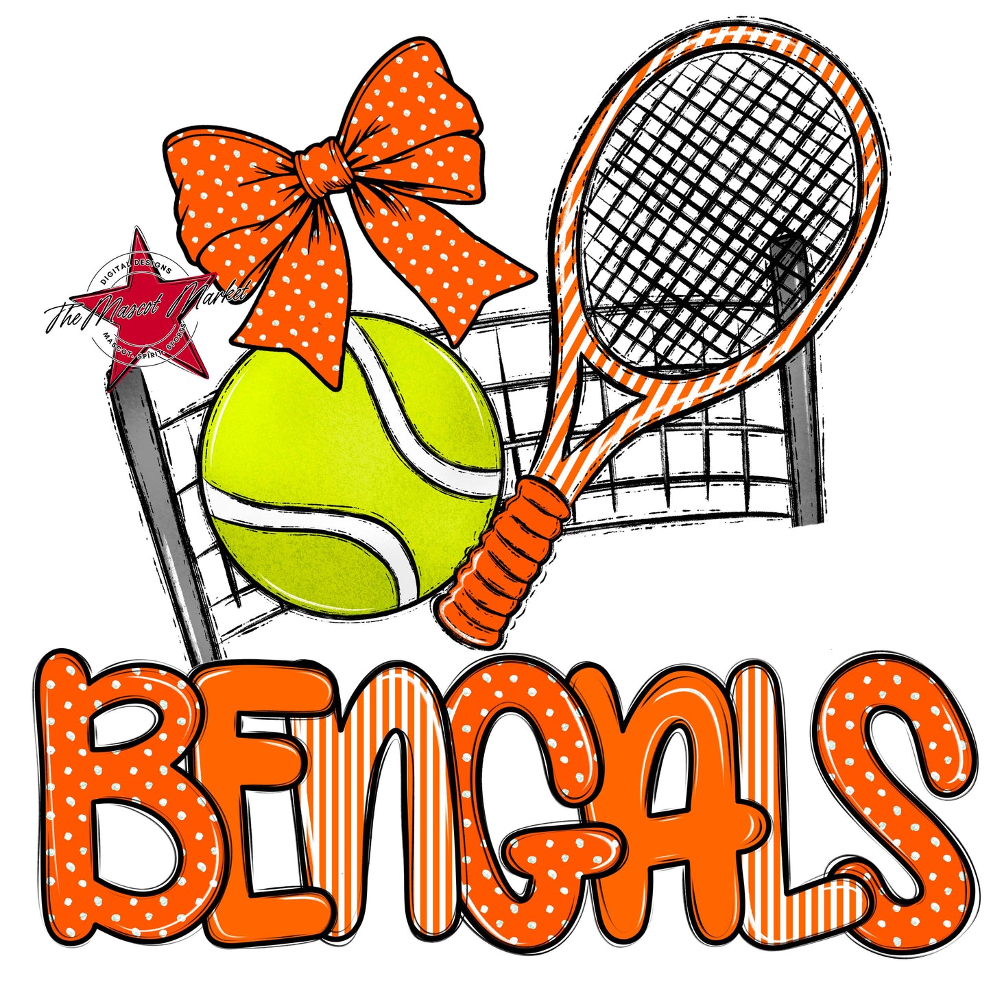 Bengals Tennis Spirit Design-Orange