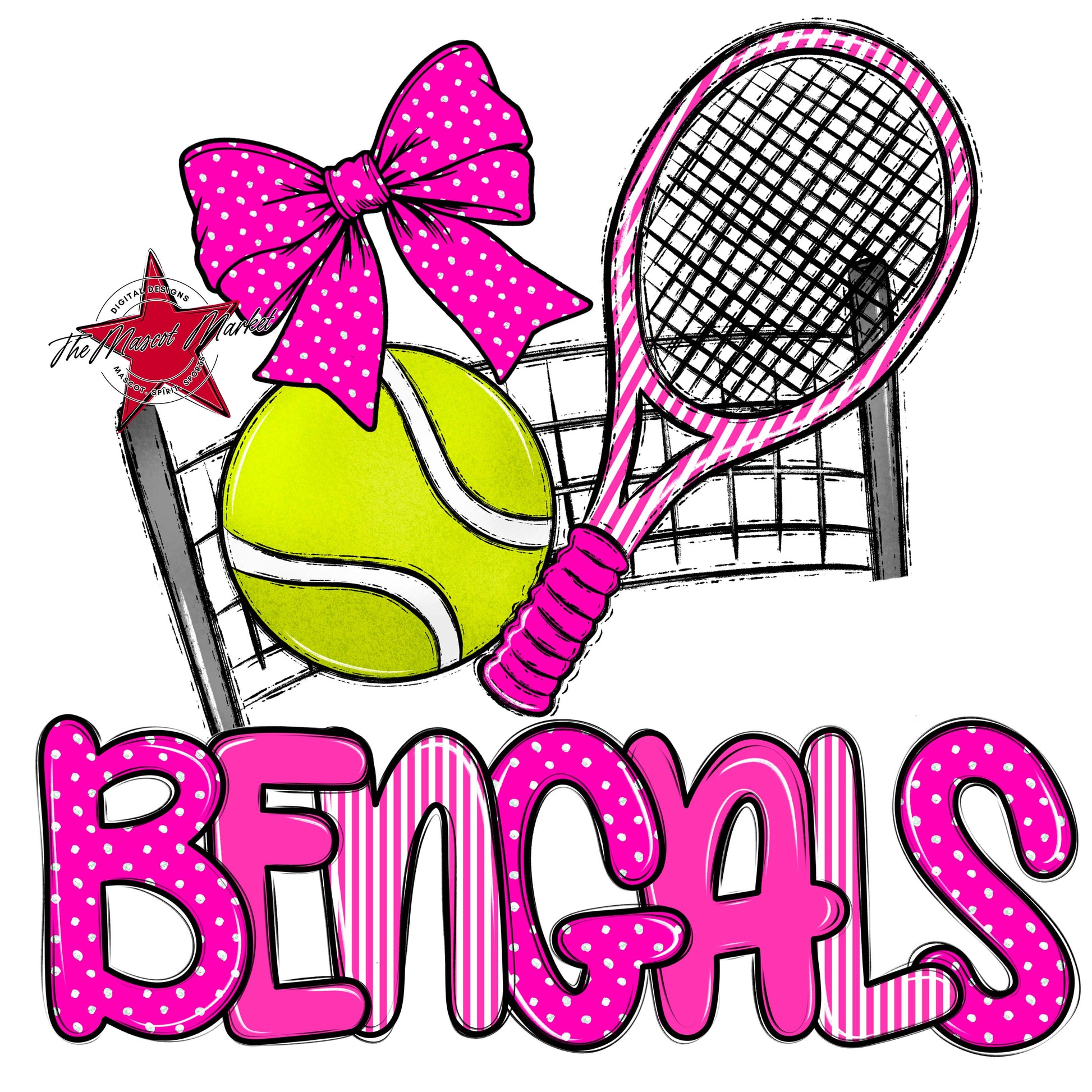 Bengals Tennis Spirit Design-Pink