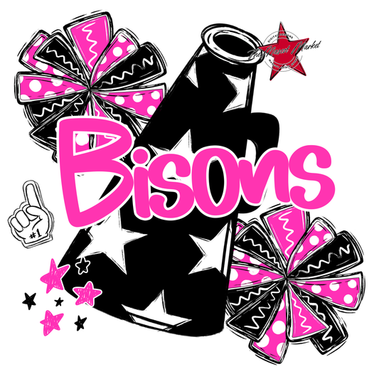 Bisons Alpha Megaphone Design-Pink