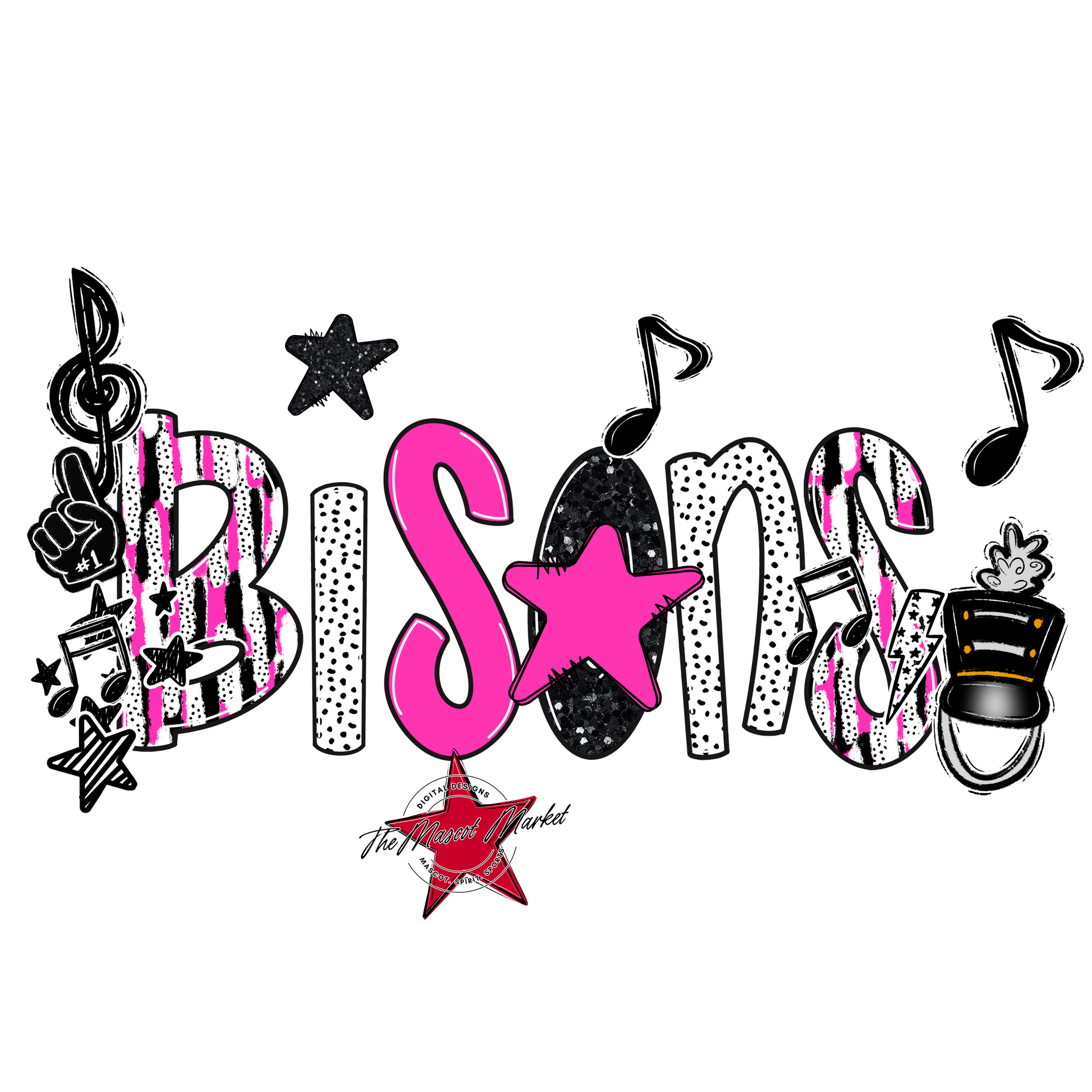 Bisons Band Scrape-Pink