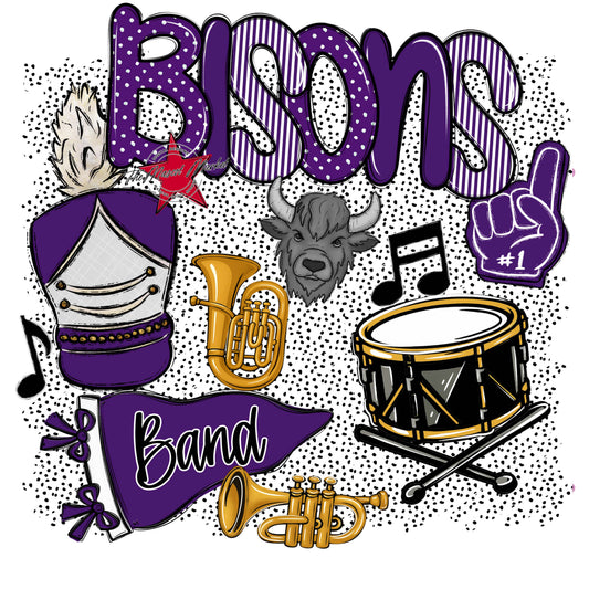 Bisons Band Spirit-Purple