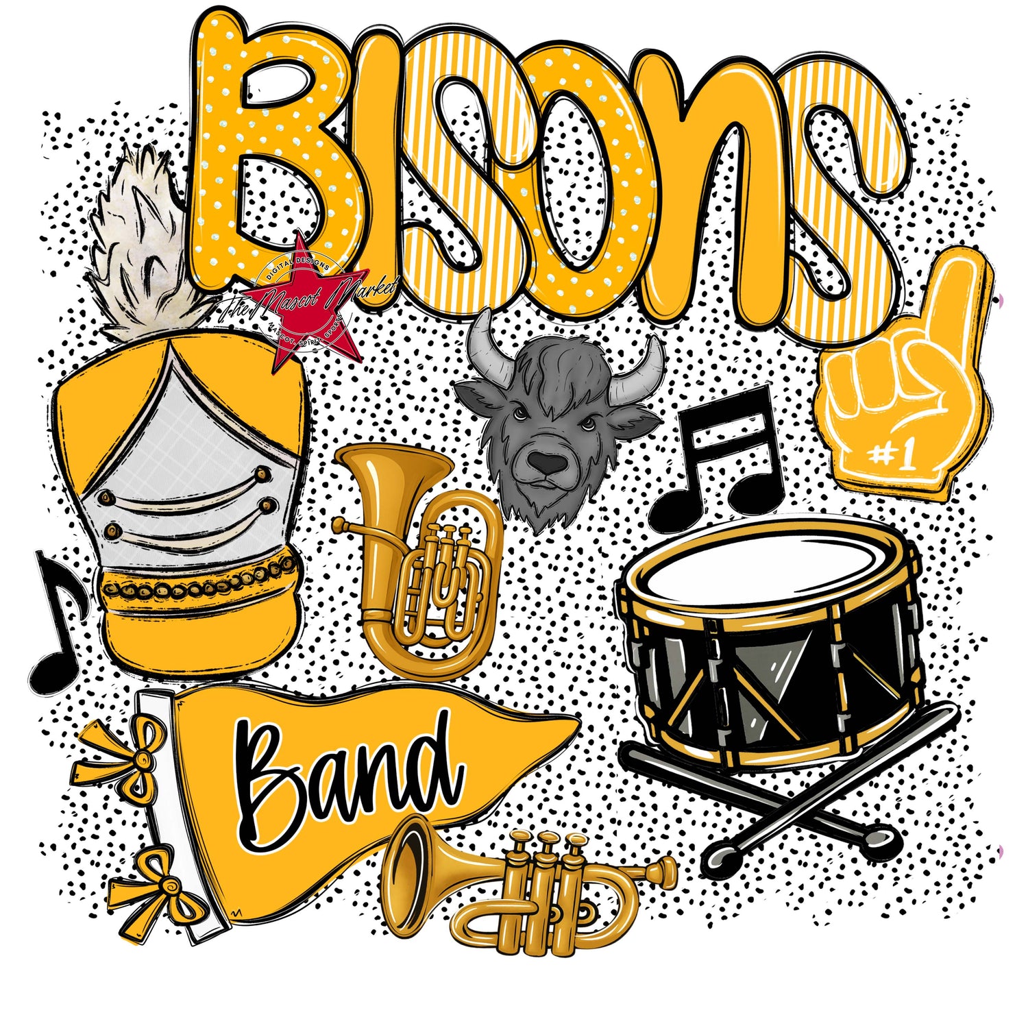 Bisons Band Spirit-Yellow