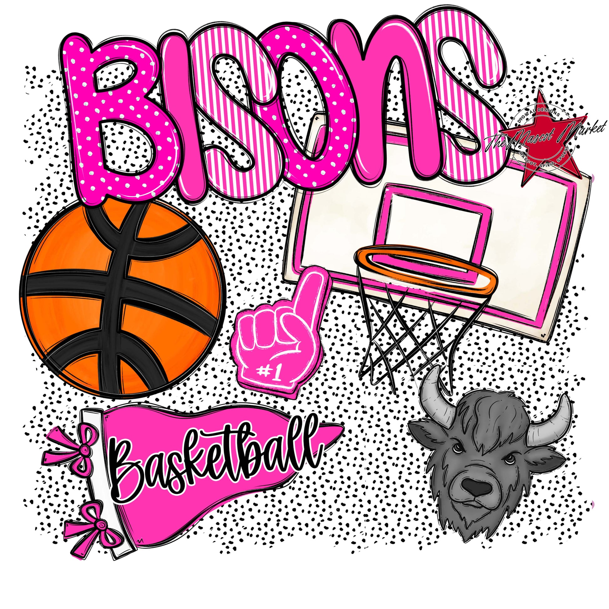 Bisons Basketball Spirit-Pink