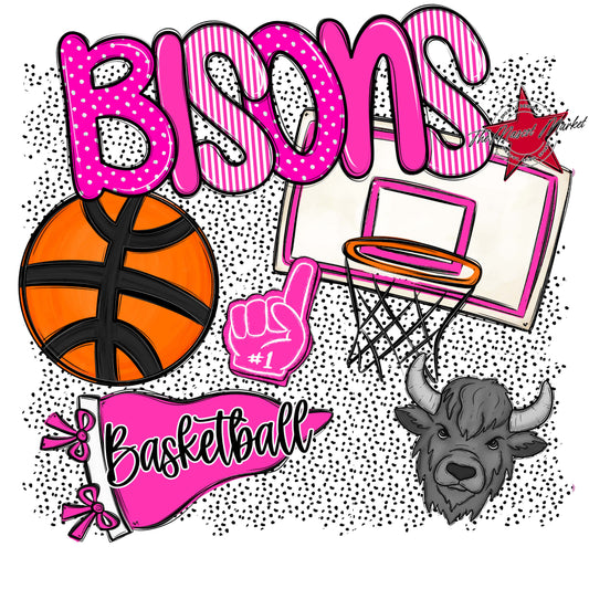 Bisons Basketball Spirit-Pink