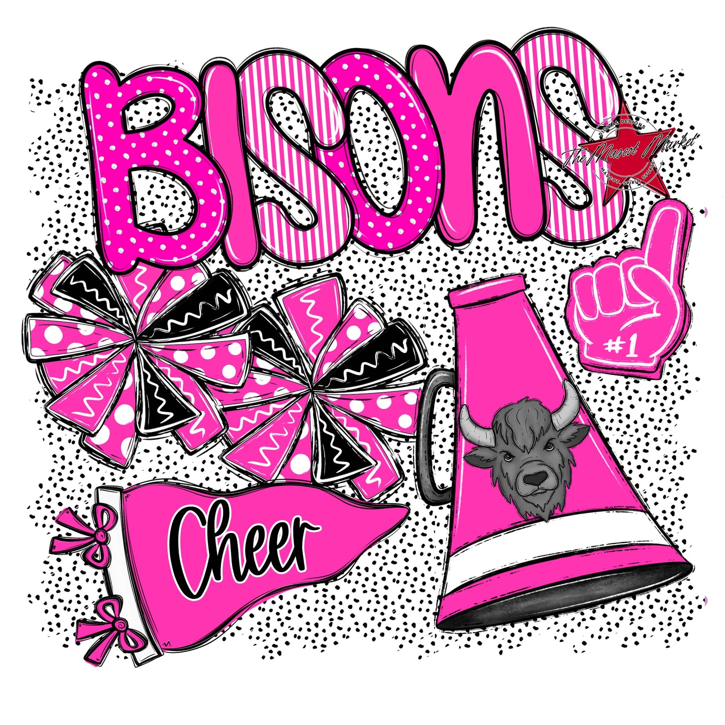 Bisons Cheer Spirit-Pink