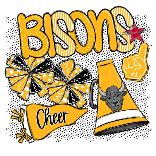 Bisons Cheer Spirit-Yellow