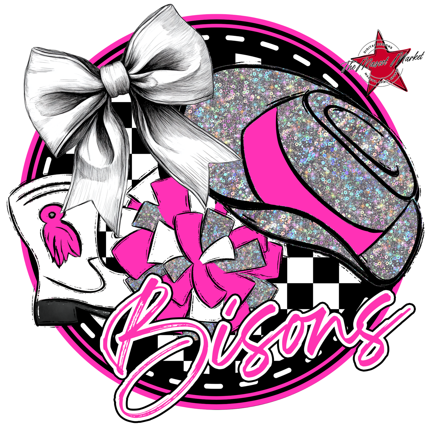 Bisons Circle Drillteam Design-Pink