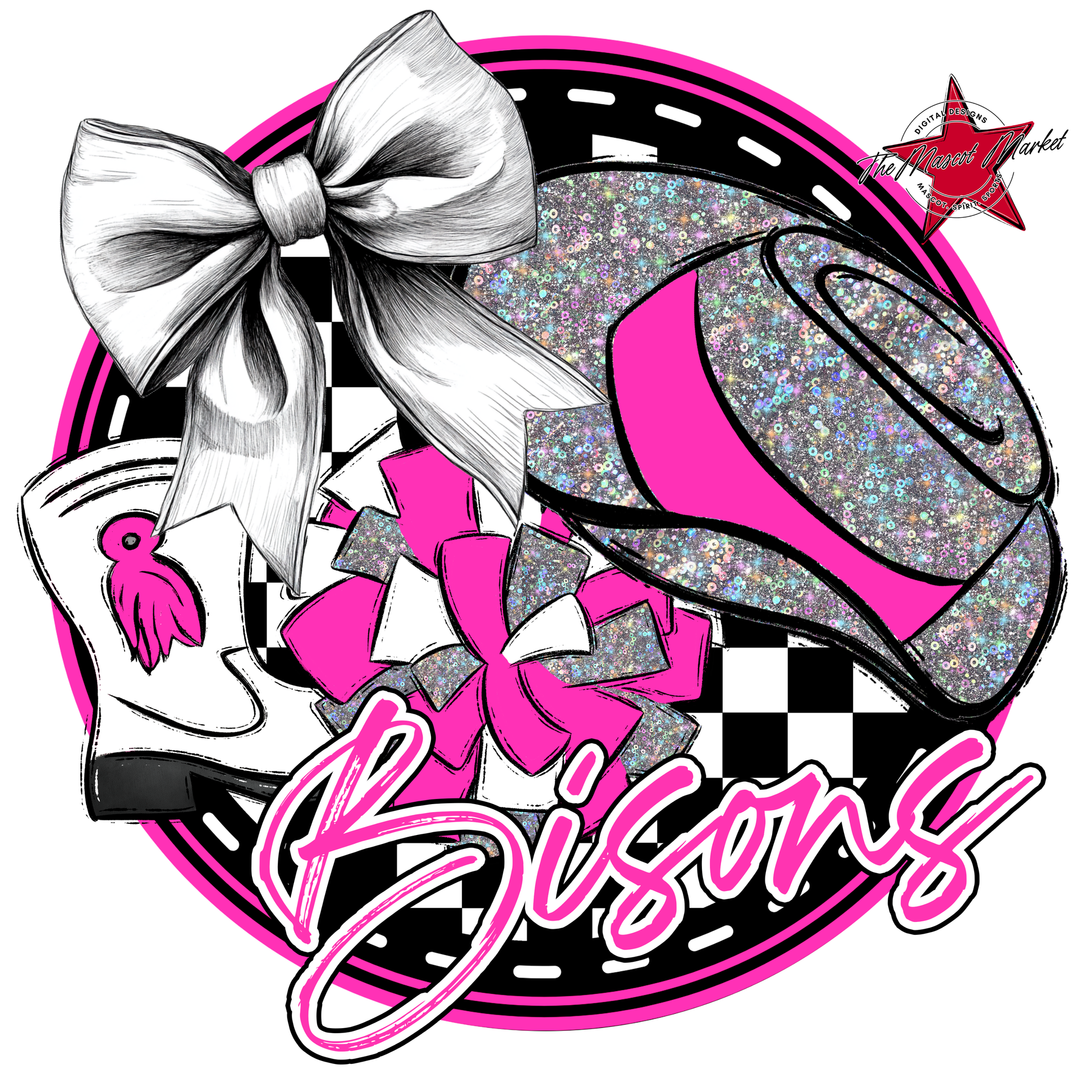 Bisons Circle Drillteam Design-Pink