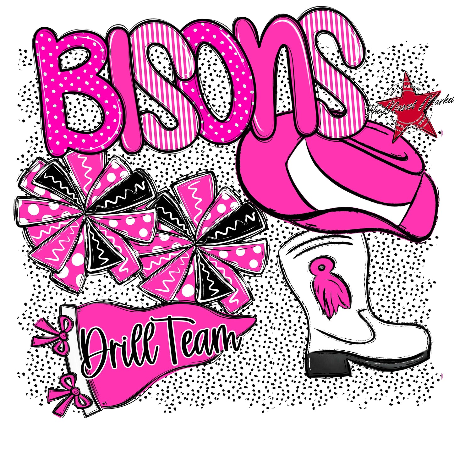 Bisons Drillteam Spirit-Pink