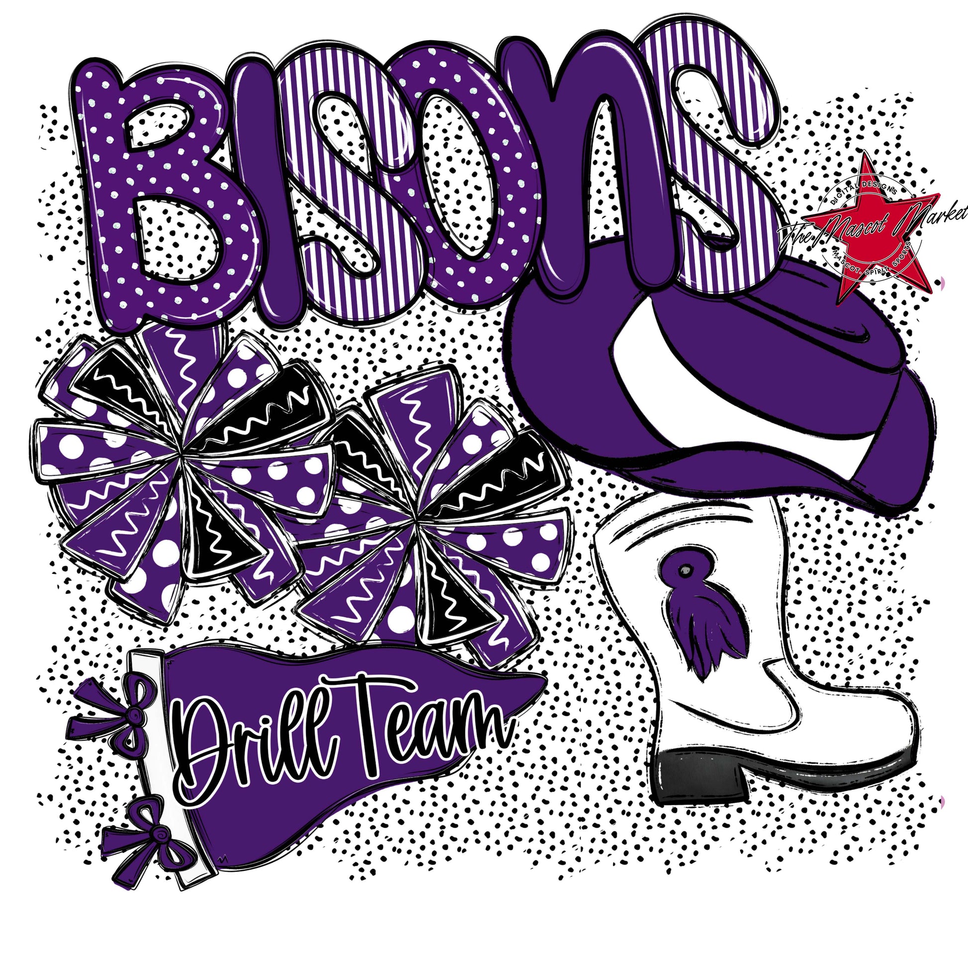 Bisons Drillteam Spirit-Purple