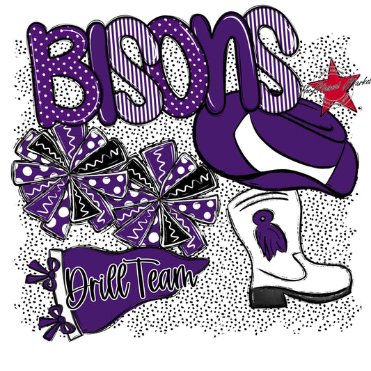 Bisons Drillteam Spirit-Purple
