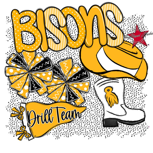 Bisons Drillteam Spirit-Yellow