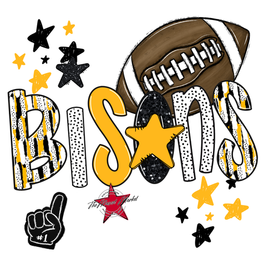 Bisons Football Scrape-Yellow