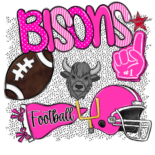 Bisons Football Spirit-Pink