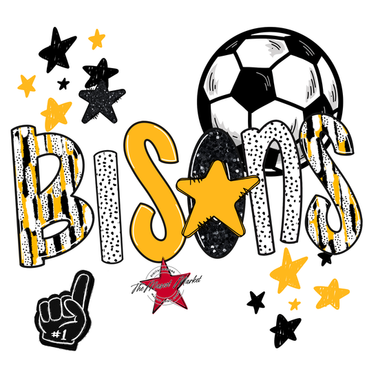 Bisons Soccer Scrape-Yellow