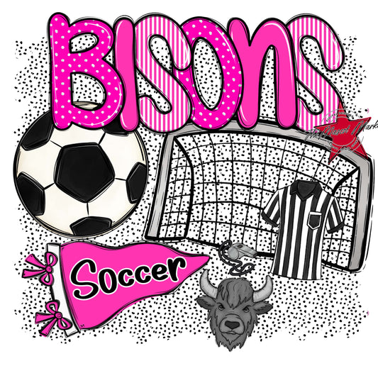 Bisons Soccer Spirit-Pink