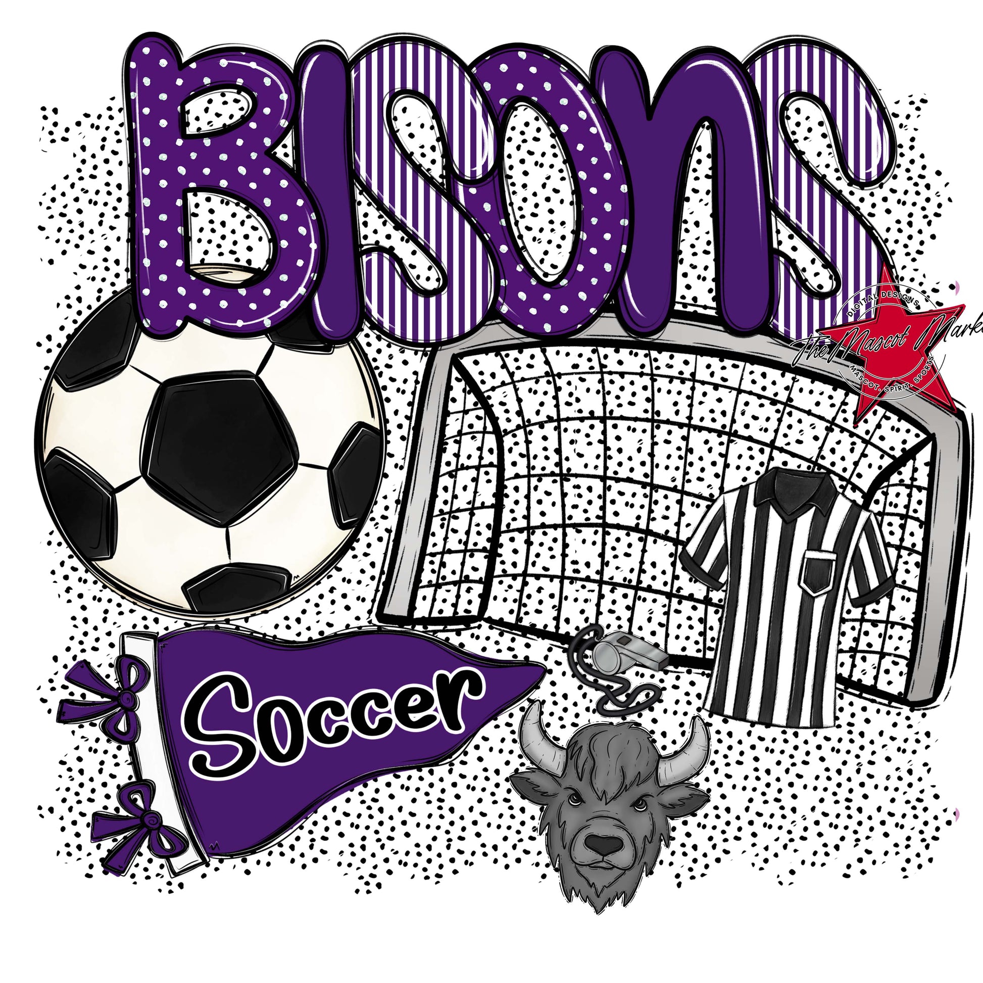 Bisons Soccer Spirit-Purple