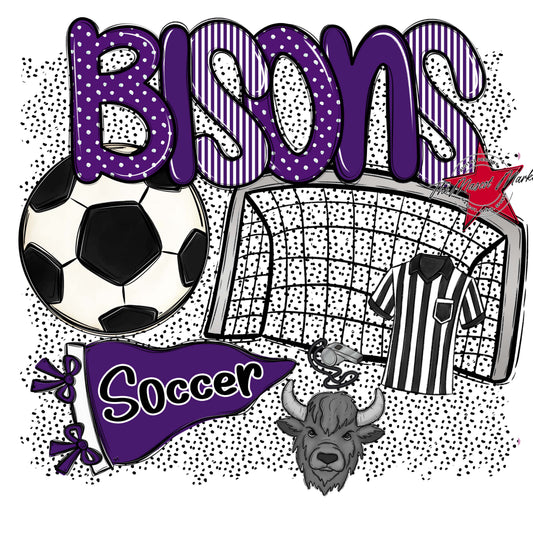 Bisons Soccer Spirit-Purple