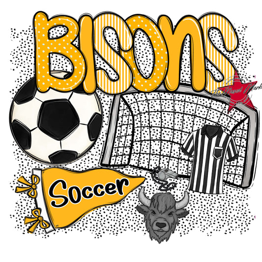 Bisons Soccer Spirit-Yellow