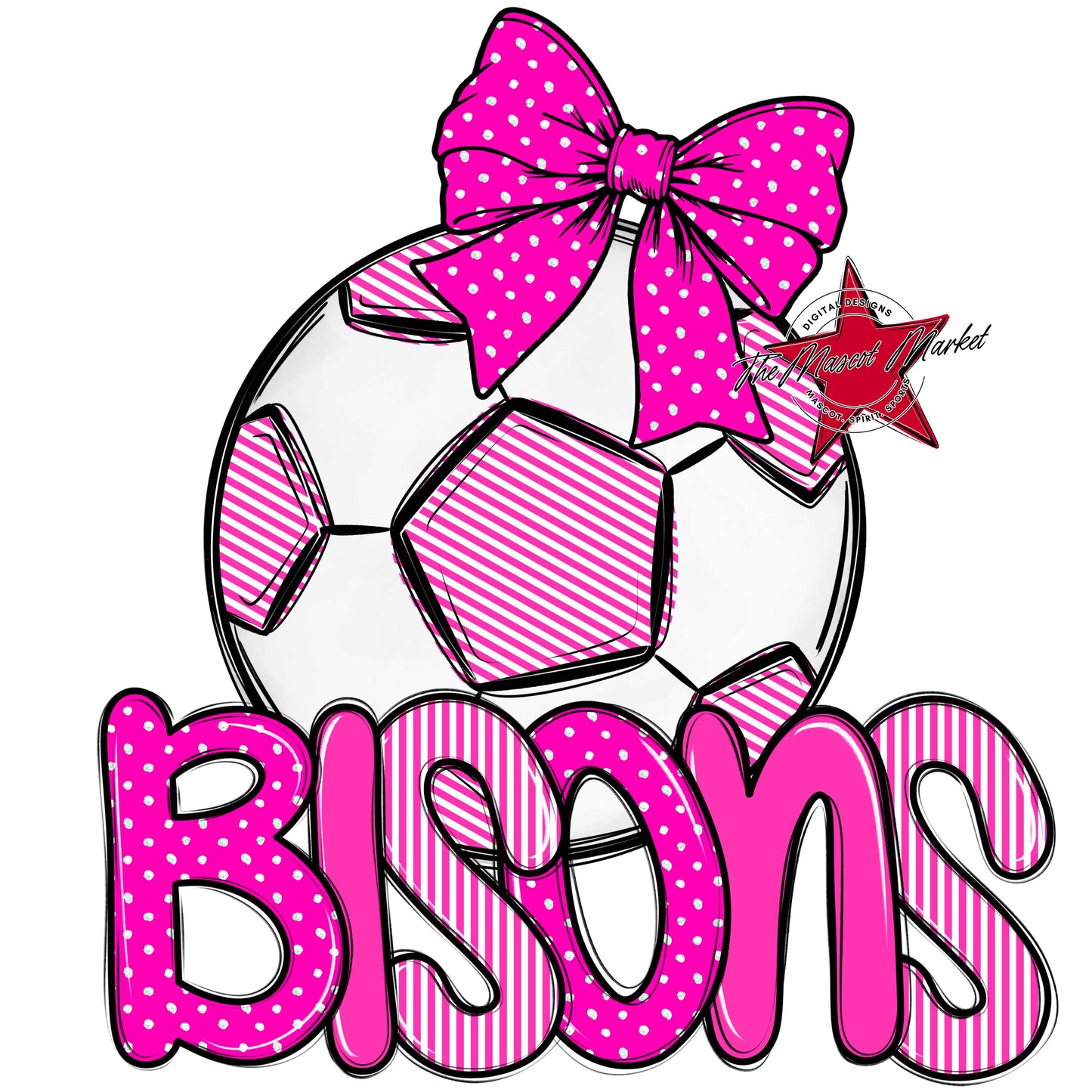 Bisons Soccer Spirit Design-Pink
