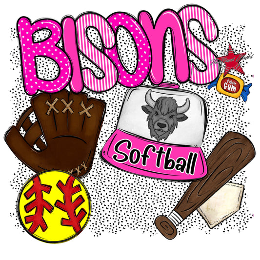 Bisons Softball Spirit-Pink