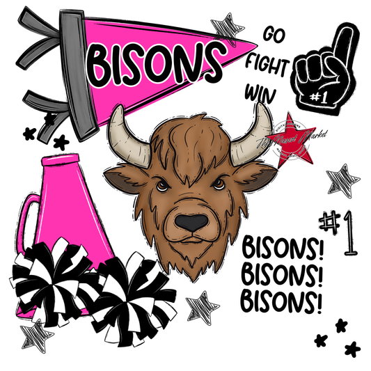 Bisons Spirit Design-Pink