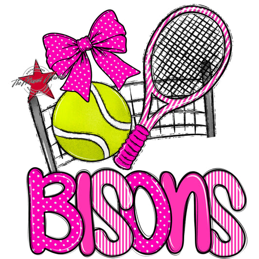 Bisons Tennis Spirit Design-Pink