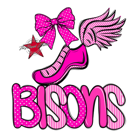 Bisons Track Spirit Design-Pink