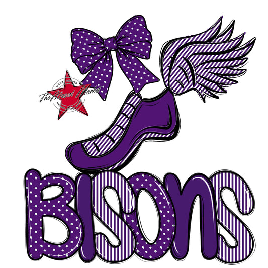 Bisons Track Spirit Design-Purple