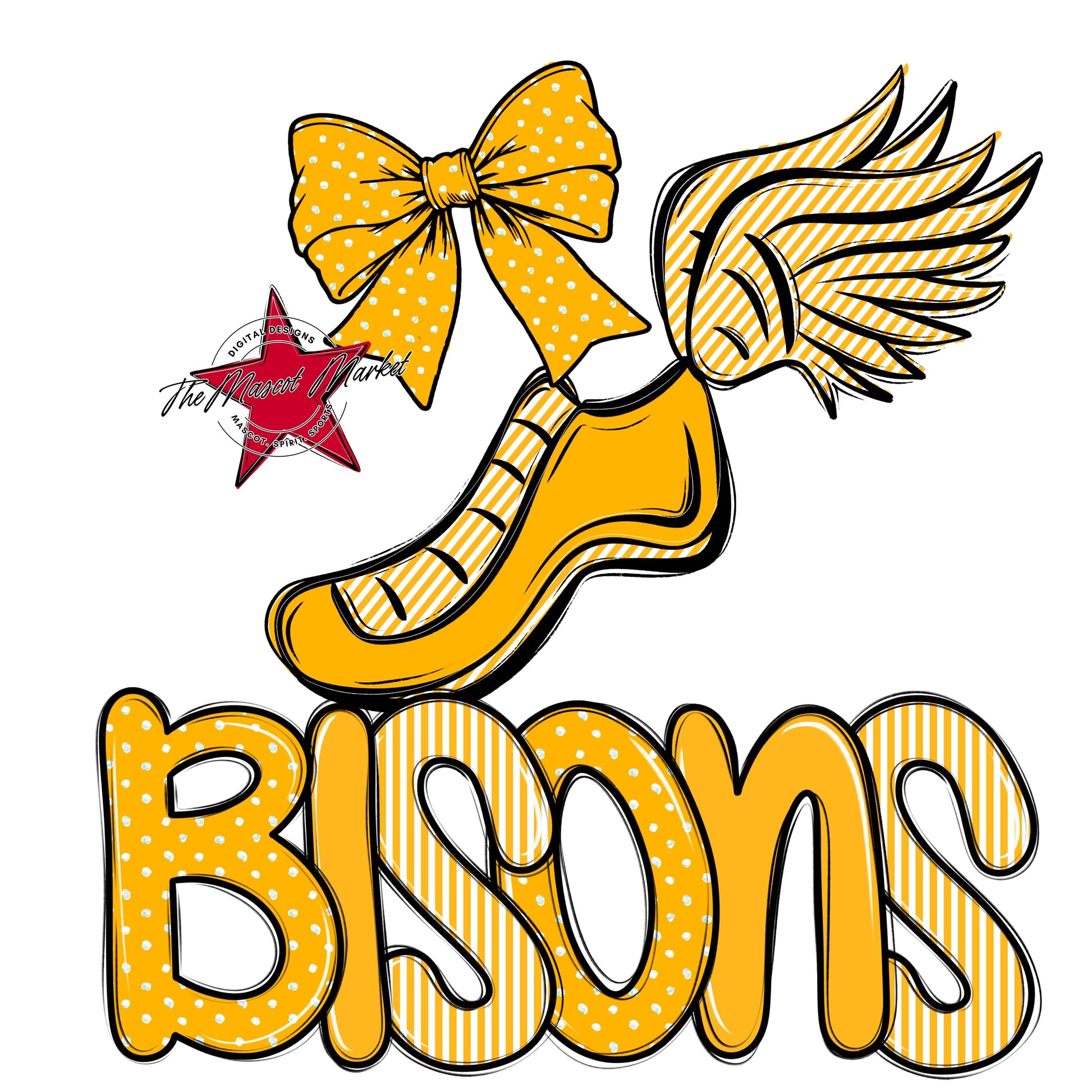 Bisons Track Spirit Design-Yellow