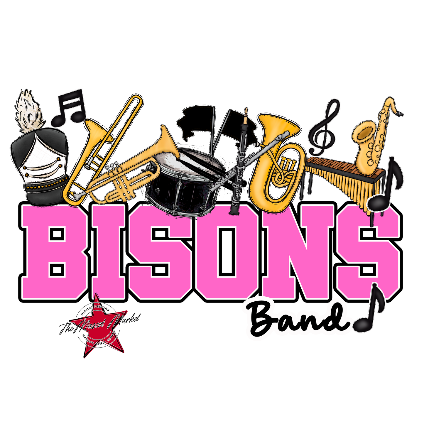 Bisons Varsity Band-Baby Pink