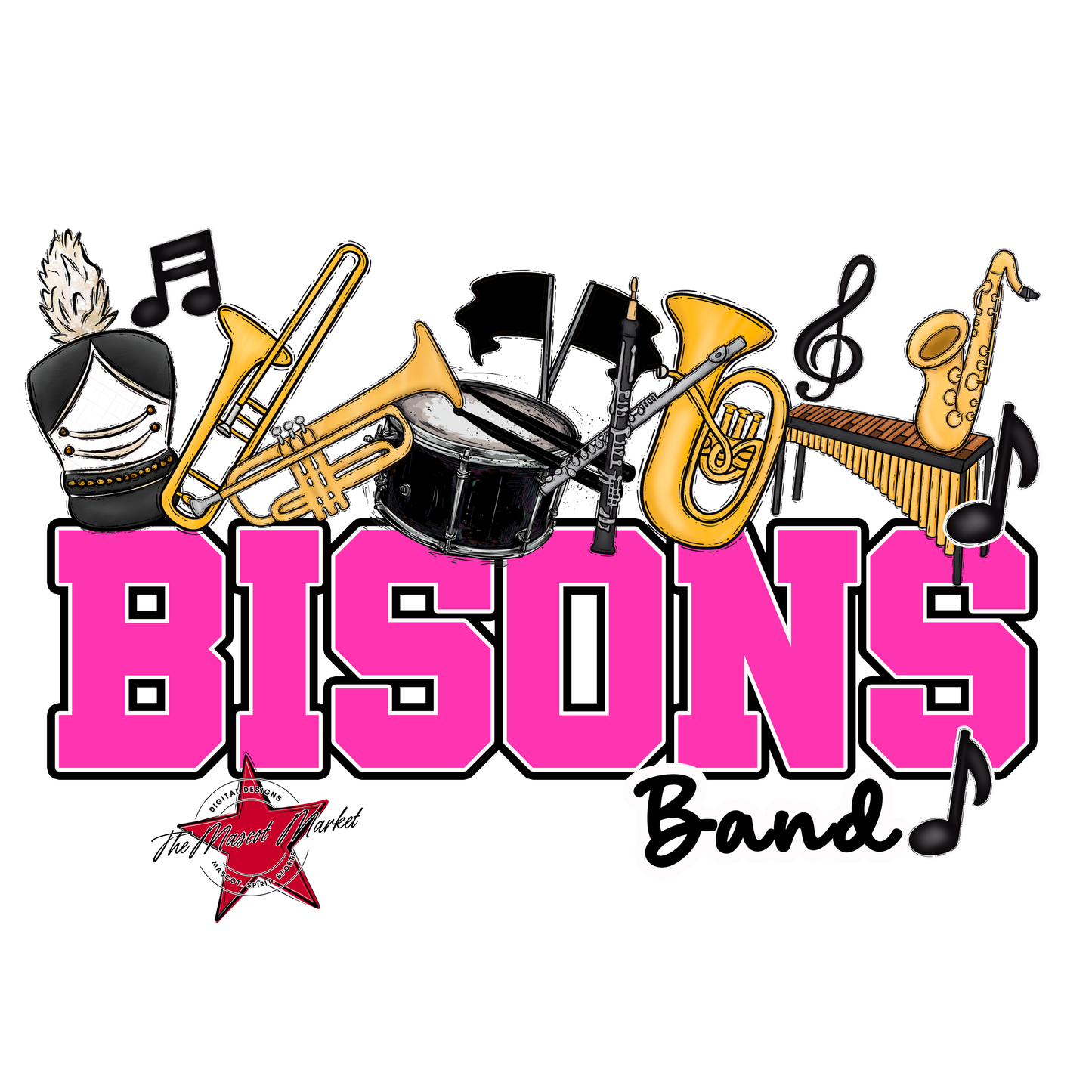 Bisons Varsity Band-Pink