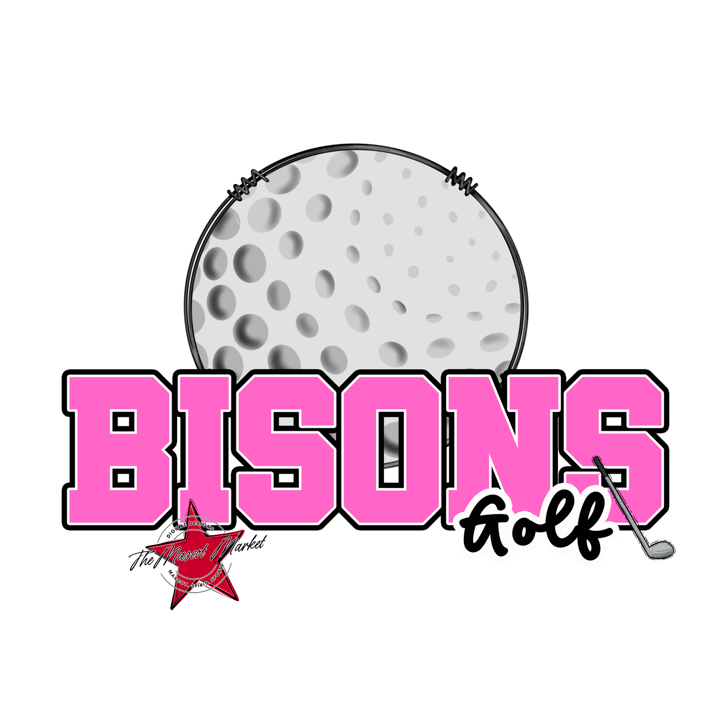 Bisons Varsity Golf-Baby Pink