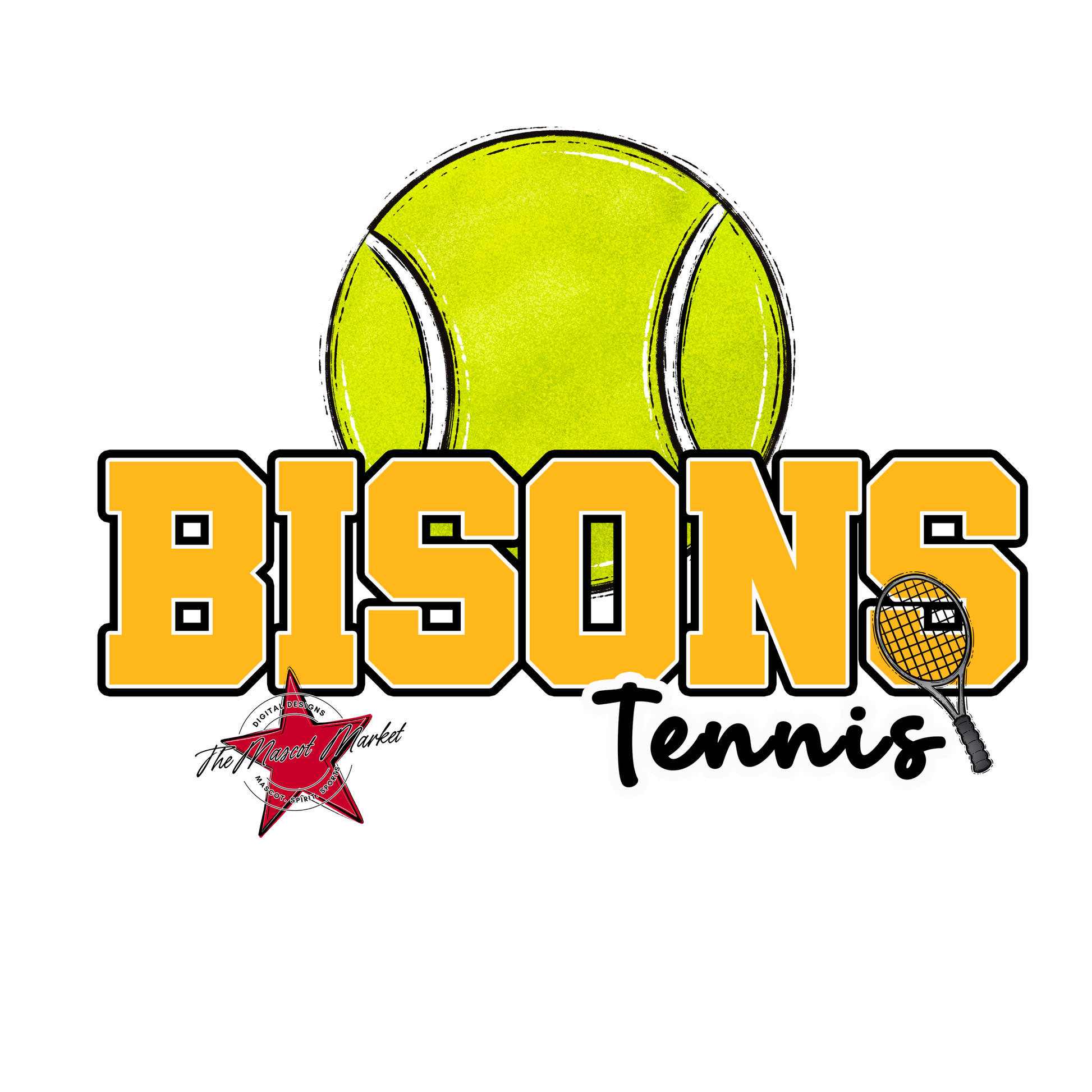 Bisons Varsity Tennis-Yellow