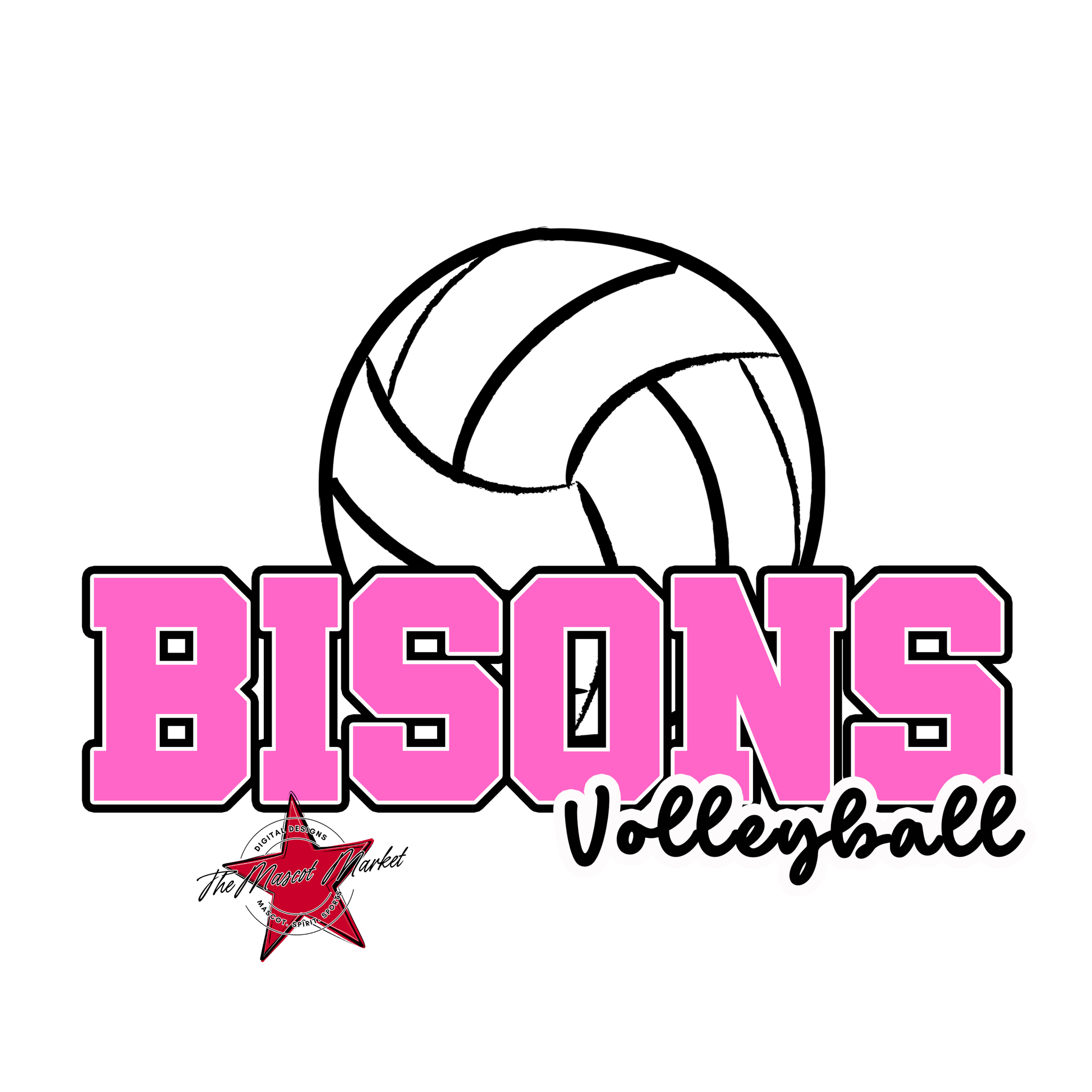 Bisons Varsity Volleyball-Baby Pink