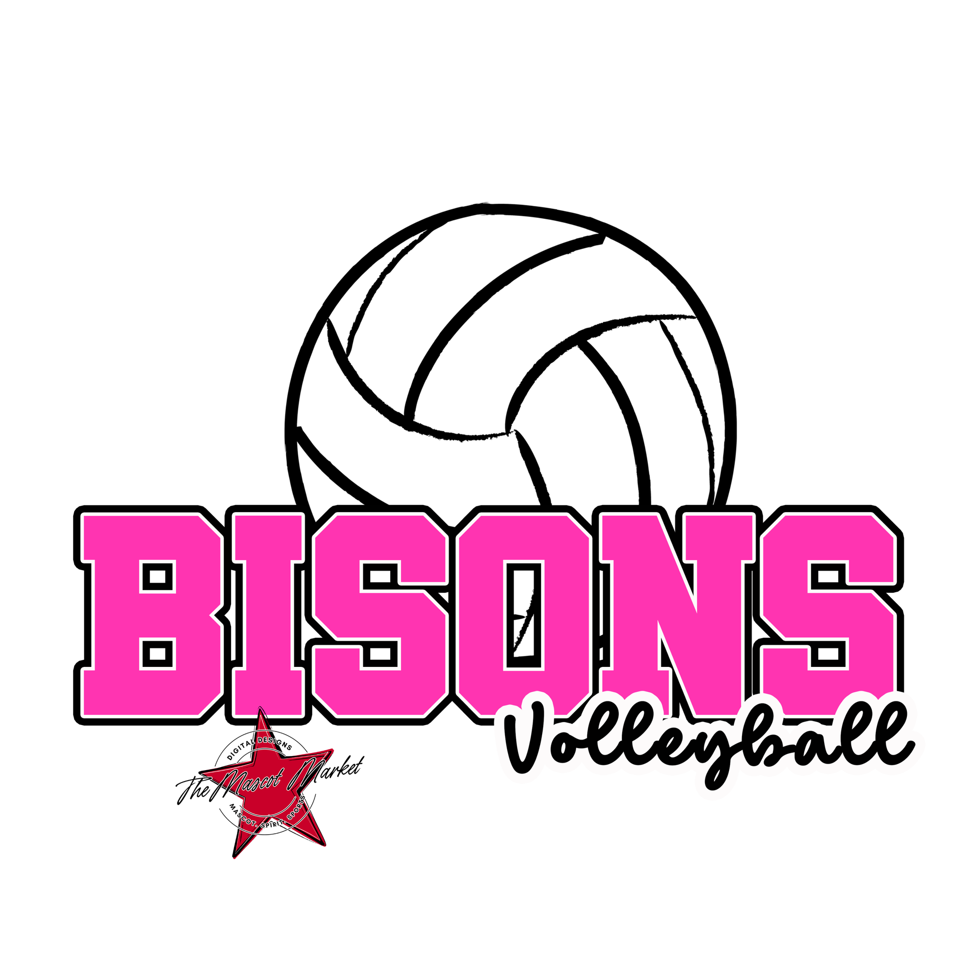 Bisons Varsity Volleyball-Pink